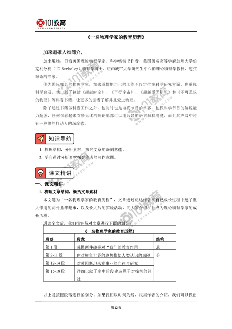 《青蒿素：人类征服疾病的一小步》《一名物理学家的教育历程》_同步视频课高中语文_新版人教版_新人教版高中语文必修一二_新人教版高中语文必修第二册