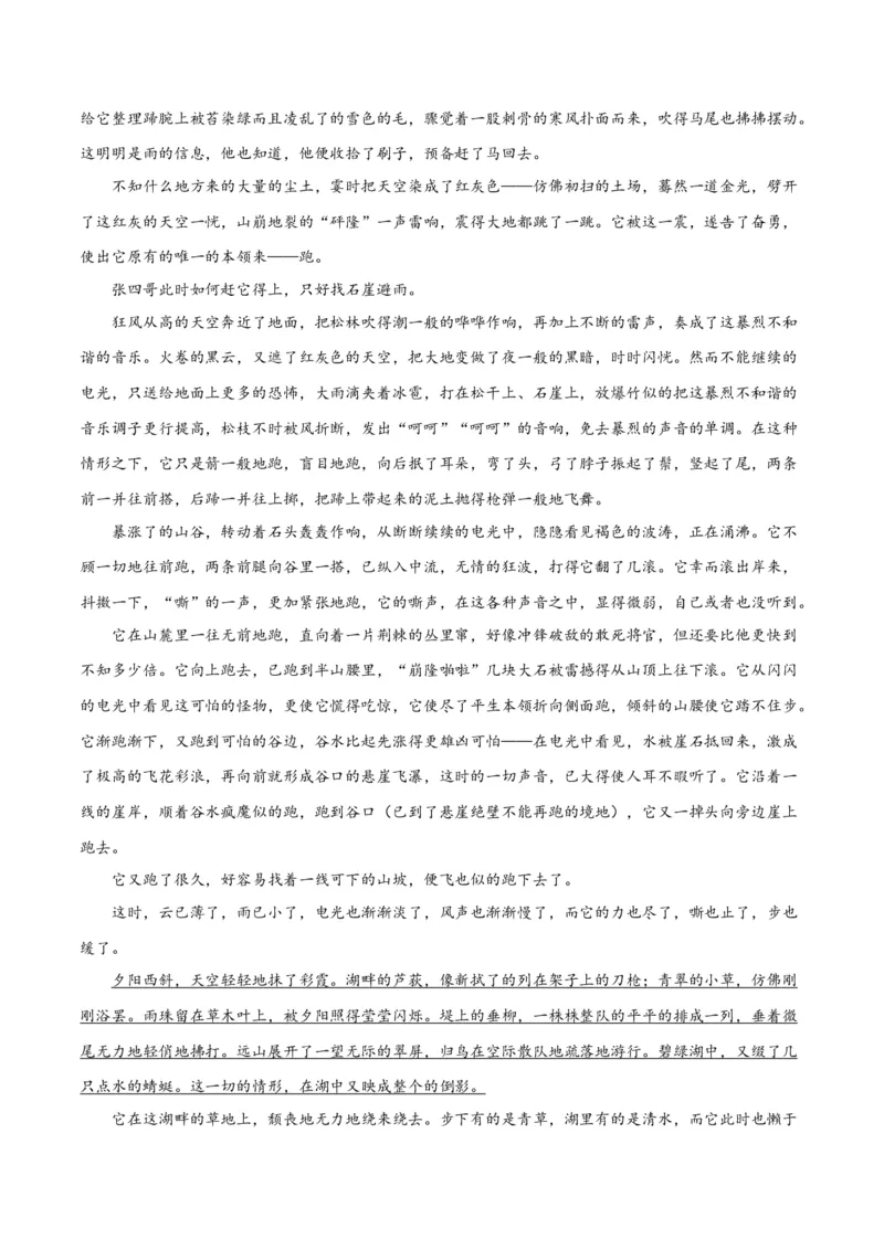 解密06文学类文本阅读小说之环境分析（分层训练）（原卷版）_01高考语文_新高考复习资料_2024年新高考资料_二轮复习资料_分层训练