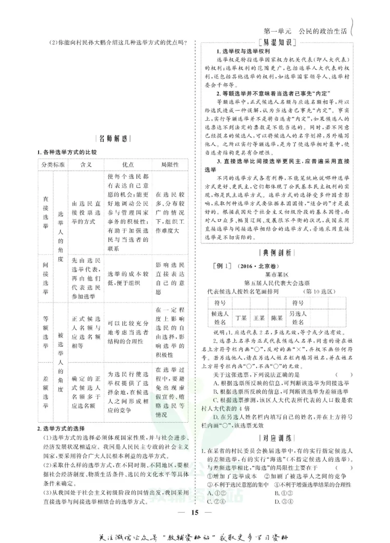 名师同步导学思想政治必修2_名师同步导学_高中思想政治