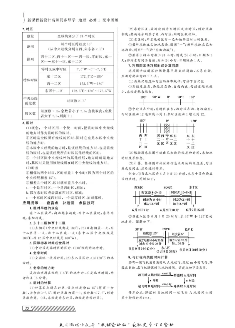 名师同步导学地理中图版必修1_名师同步导学_高中地理