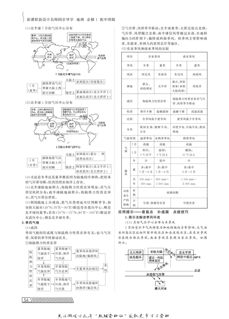 名师同步导学地理中图版必修1_名师同步导学_高中地理