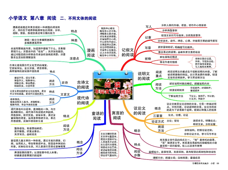 小学语文思维导图-知识点归纳（14图）_高中全科学习导图全套_（赠送）小学、初中、高中全科九门精品思维导图（621图）-可下载打印）