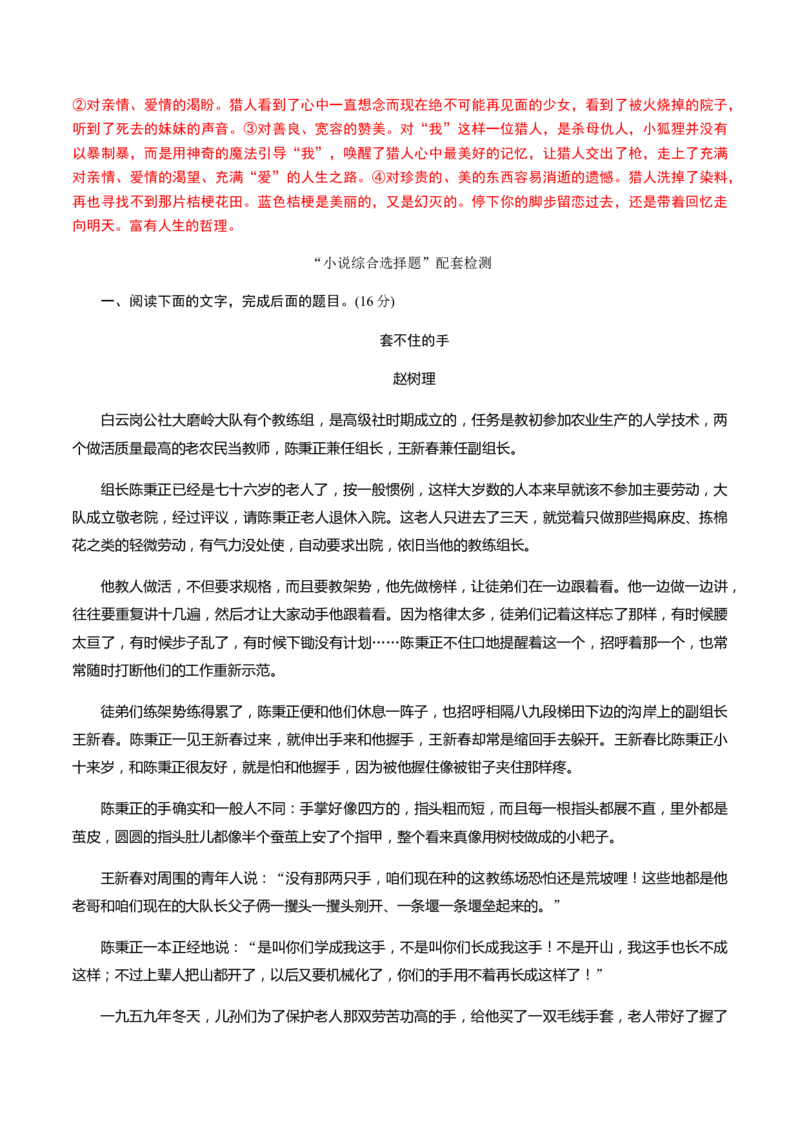 解密11中外小说阅读（分层训练）（解析版）_01高考语文_12021年新高考资料_高频考点解密2021年高考语文二轮复习讲义+分层训练4.7更新