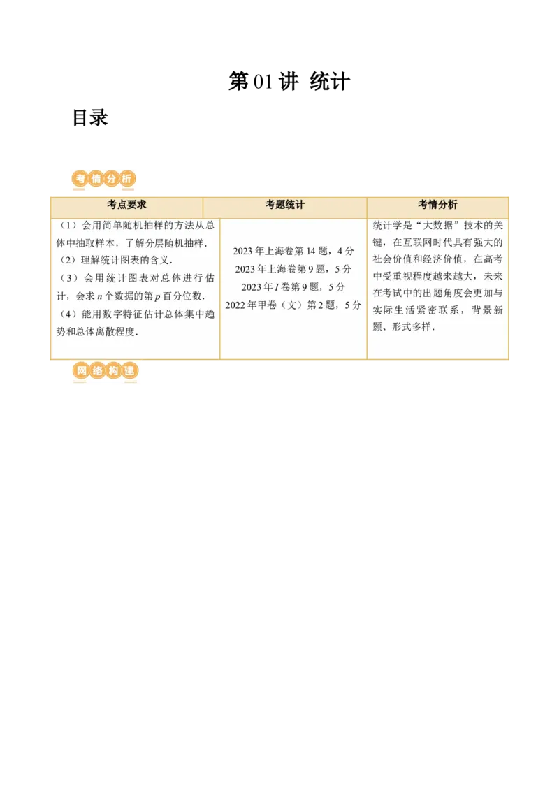 第01讲统计（八大题型）（讲义）（解析版）_2.2025数学总复习_2024年新高考资料_1.2024一轮复习_2024年高考数学一轮复习讲练测（新教材新高考）_第九章统计与成对数据的统计分析