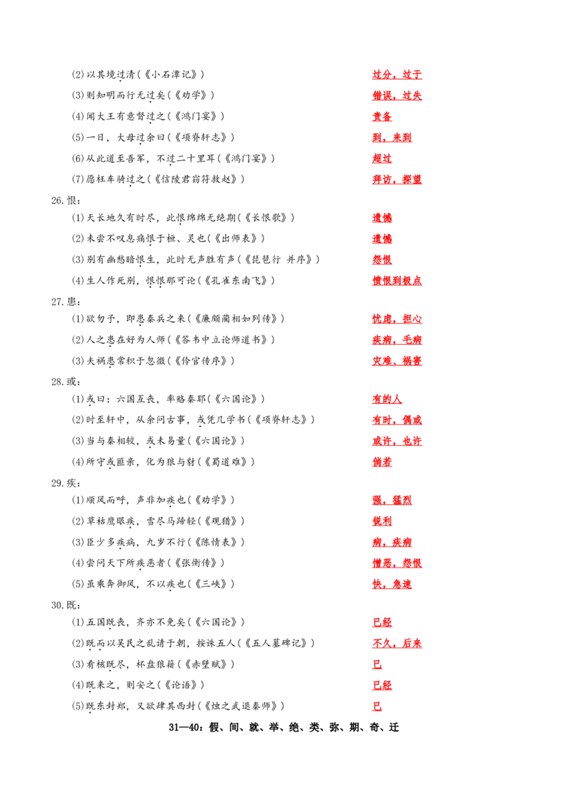 记背手册02：文言文核心知识背诵清单（90个实词、5种句式、18个虚词）-备战2025年高考语文一轮复习考点帮（天津专用）_01高考语文_52025年新高考资料_一轮复习