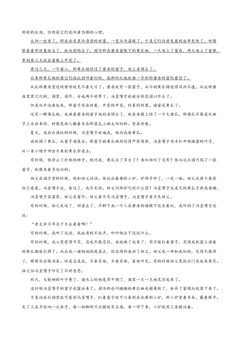 解密08文学类文本阅读小说之综合探究分析（讲义）（原卷版）_01高考语文_4.22024年新高考资料_2.2024二轮复习