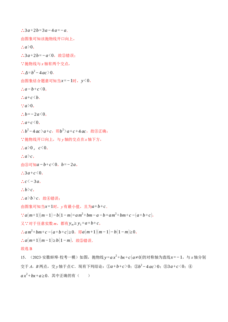 专题22.1二次函数图象与系数的关系（压轴题专项讲练）（人教版）（教师版）_初中数学_九年级数学上册（人教版）_压轴题专项-V5_2024版