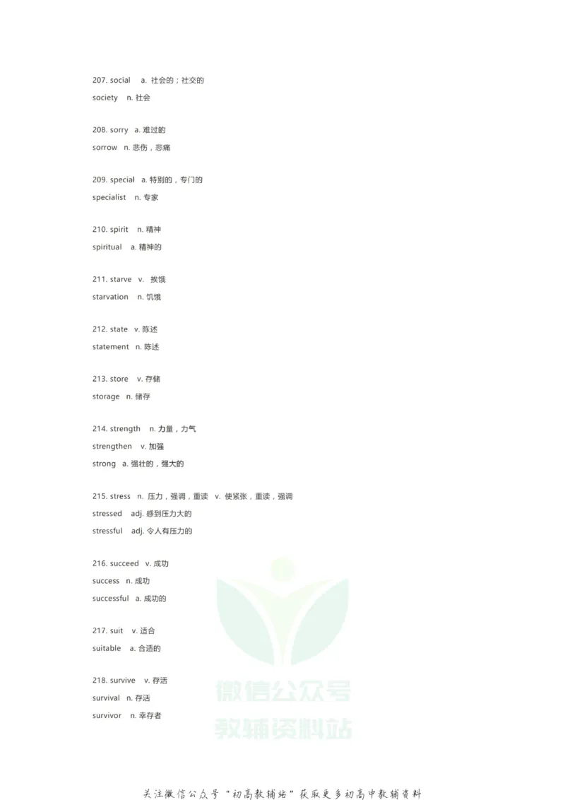 词性转换这247组重要单词变形，覆盖高中英语大小考试，考前必须过一遍！_高中全科精选资料包_英语精选资料包_资料干货