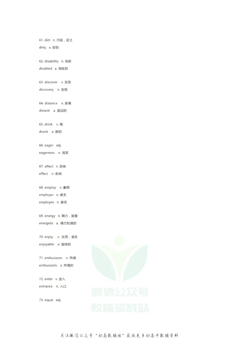 词性转换这247组重要单词变形，覆盖高中英语大小考试，考前必须过一遍！_高中全科精选资料包_英语精选资料包_资料干货