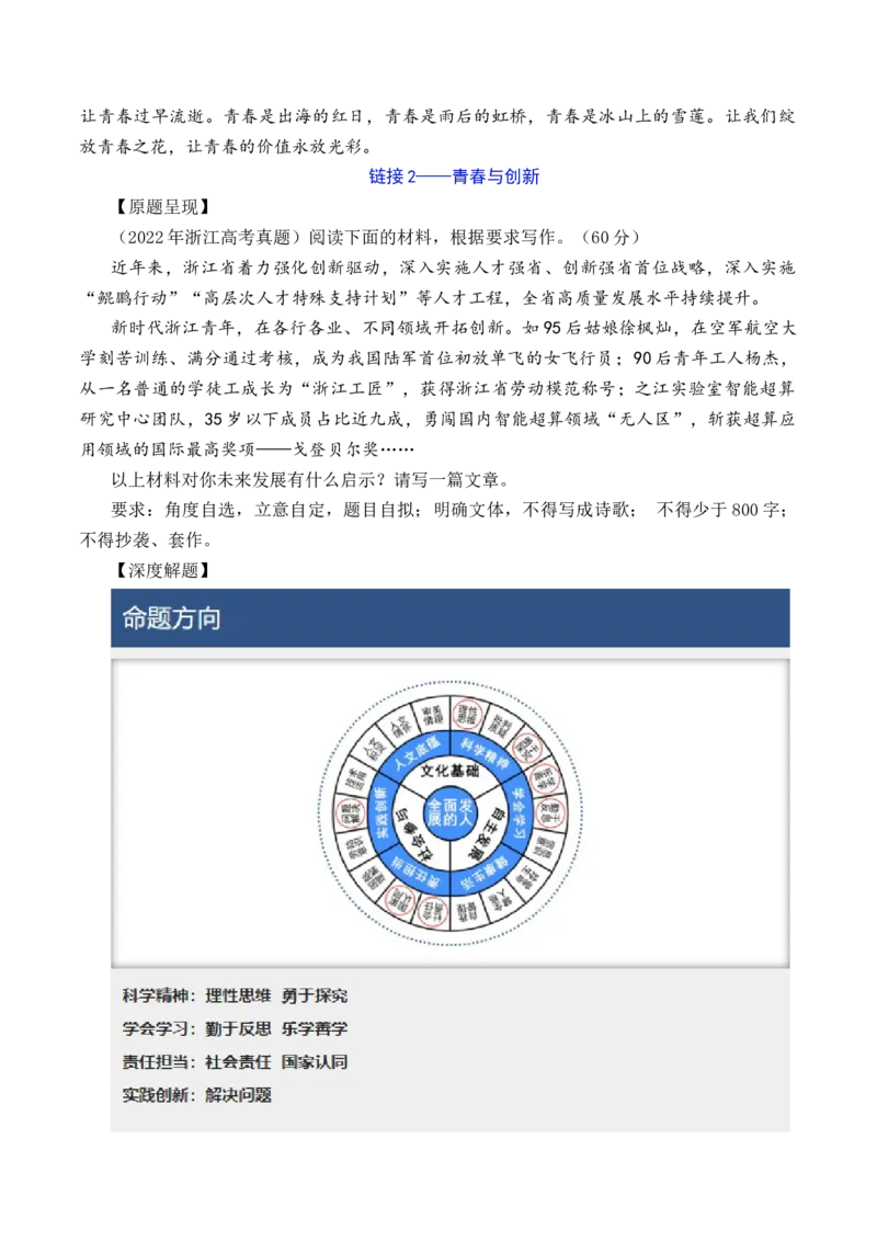 专题02：&ldquo;青春激扬&rdquo;主题作文导写-（统编版必修上册）_高语_高中语文_必修上册_单元写作_第一单元青春激扬