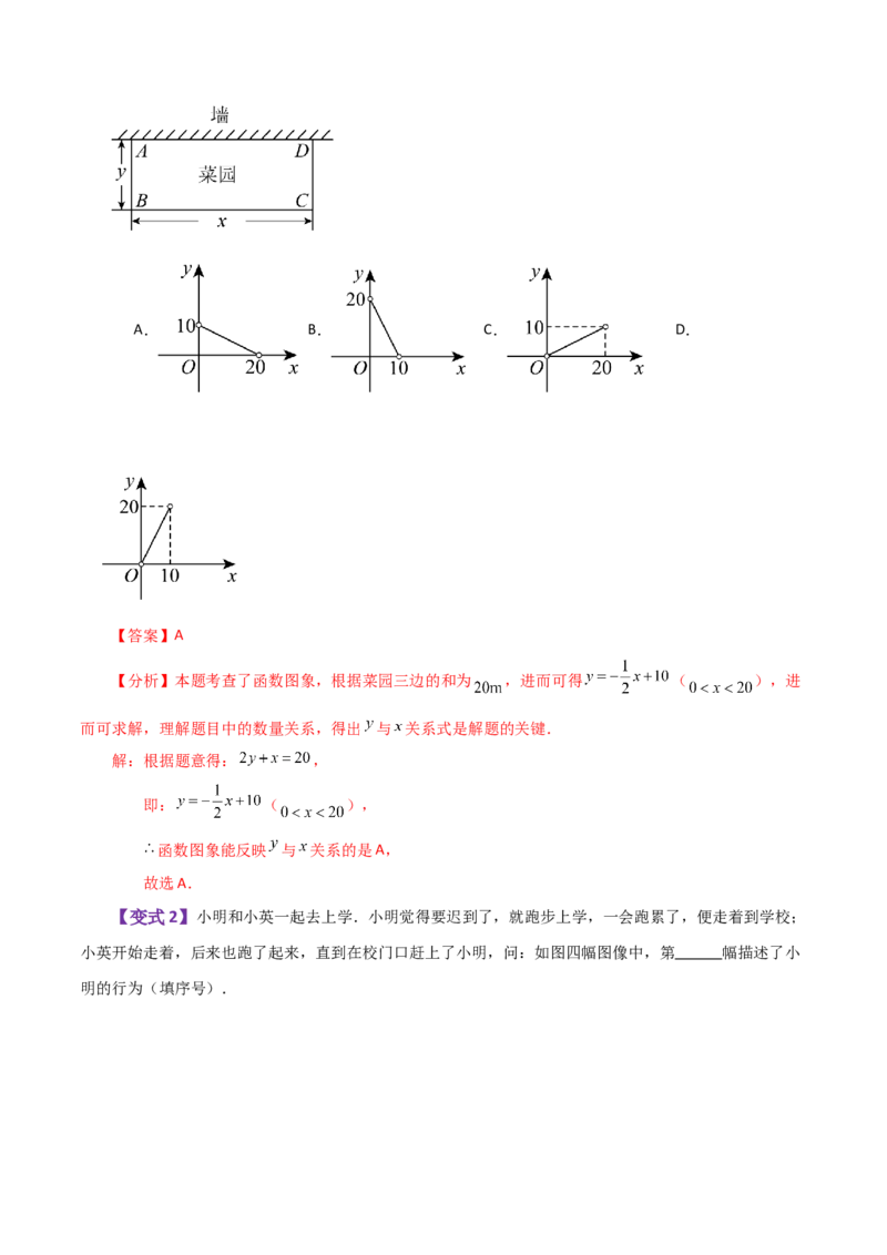 专题19.4函数的图象（知识梳理与考点分类讲解）-（人教版）_初中数学_八年级数学下册（人教版）_专题突破练习-V4