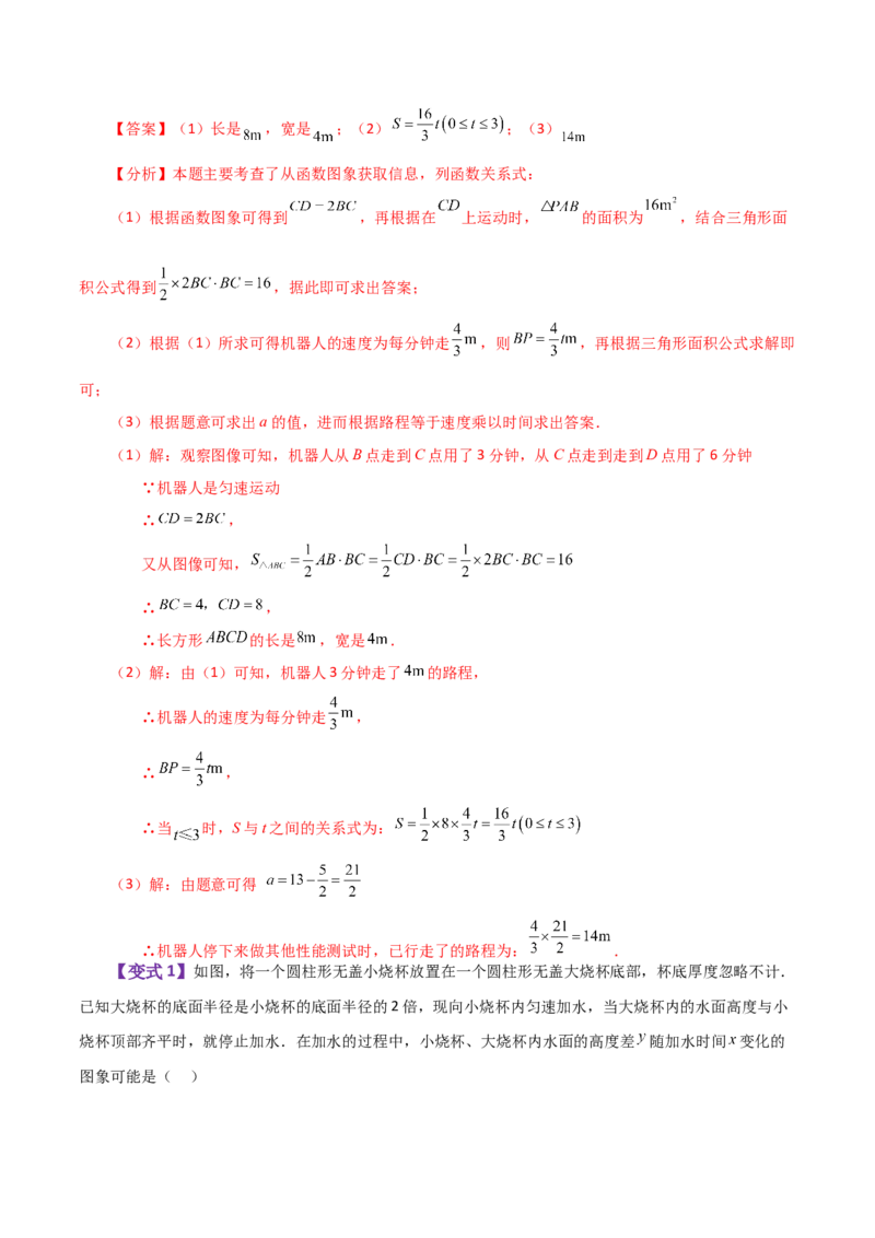 专题19.4函数的图象（知识梳理与考点分类讲解）-（人教版）_初中数学_八年级数学下册（人教版）_专题突破练习-V4