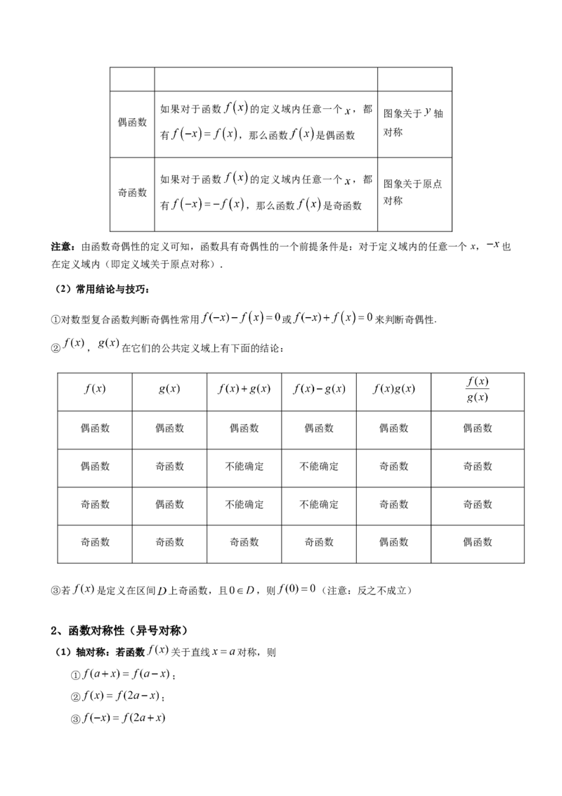 第03讲函数的奇偶性、对称性与周期性(精讲+精练）（学生版）_2.2025数学总复习_2023年新高考资料_一轮复习_2023新高考数学一轮复习（新教材新高考）