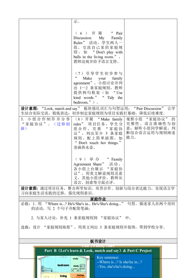 Unit2FamilyRules_00上课课件PPT+教案第十套完整版_教案