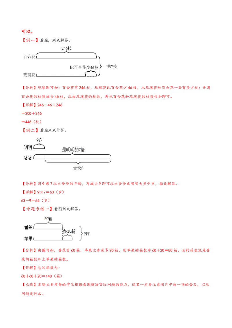 专题2解决问题的策略-（苏教版）_三年级数学下册（苏教版）_知识解读+题型专练-T2