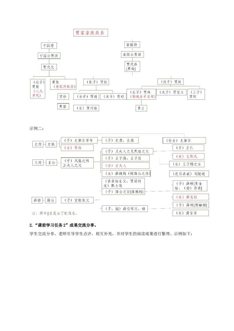 《红楼梦》第3课时：把握红楼梦中的人物关系（教学设计）-（统编版必修下册）_高语_高中语文_必修下册_教学设计