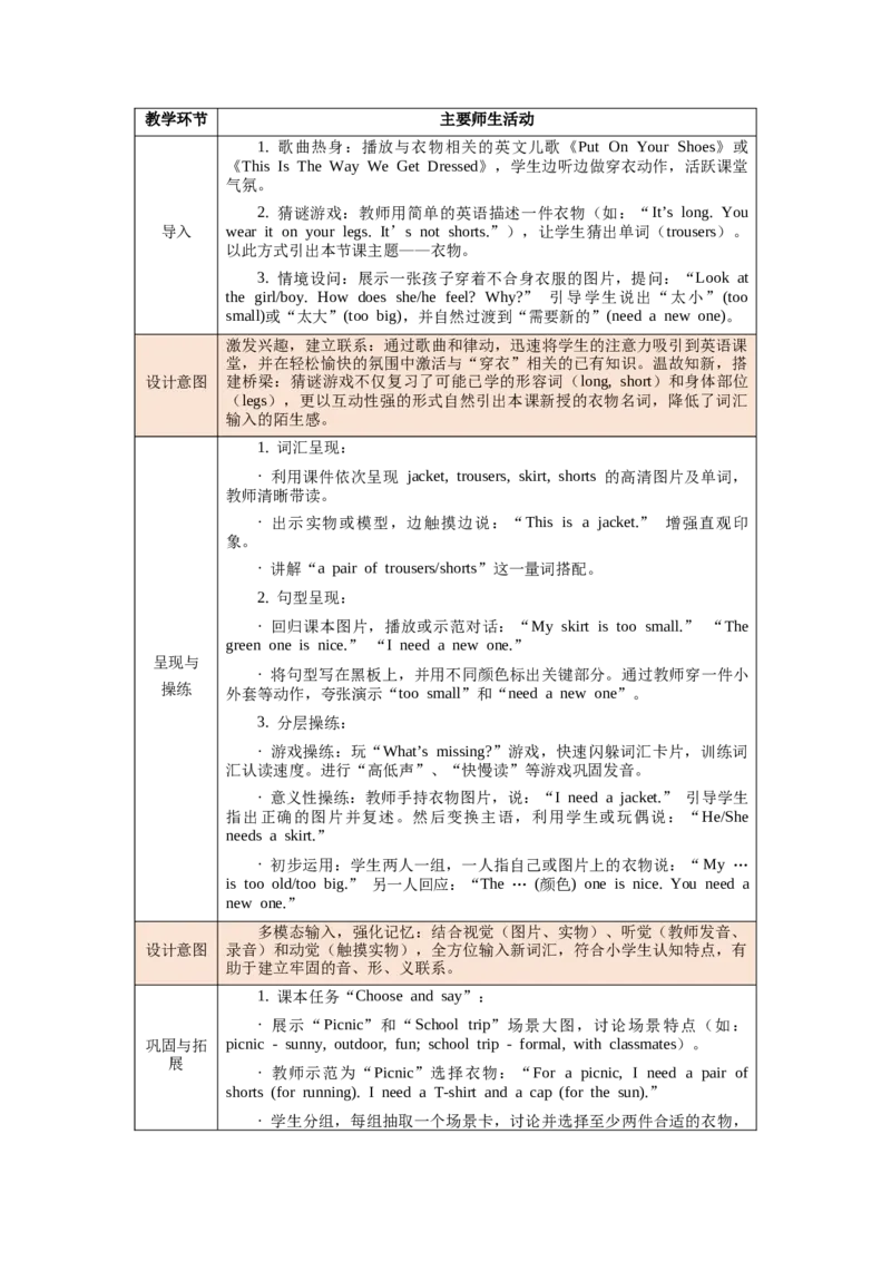 四下Unit4Goingshopping单元整体教学设计_00单元整体教学设计完整版