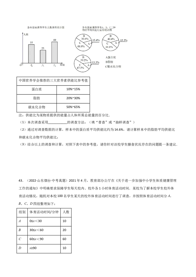 专题20.6数据的分析（精选中考真题50题）（培优练）-（人教版）_初中数学_八年级数学下册（人教版）_专题突破练习-V4