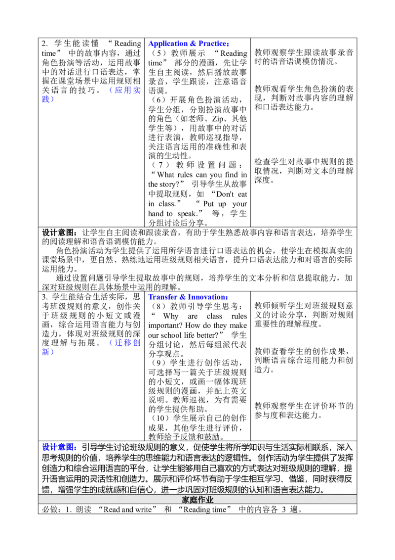 Unit1ClassRules_00上课课件PPT+教案第十套完整版_教案
