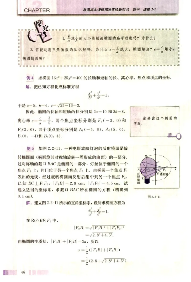 高中数学A版选修2-1逻辑圆锥曲线空间向量_高中课本电子全科人教版语数英政历地物化生必修选修全套课本PPT_高中数学A版