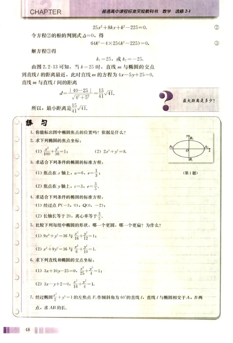 高中数学A版选修2-1逻辑圆锥曲线空间向量_高中课本电子全科人教版语数英政历地物化生必修选修全套课本PPT_高中数学A版