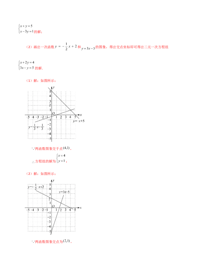 专题19.16一次函数与方程、不等式（知识梳理与考点分类讲解）-（人教版）_初中数学_八年级数学下册（人教版）_专题突破练习-V4