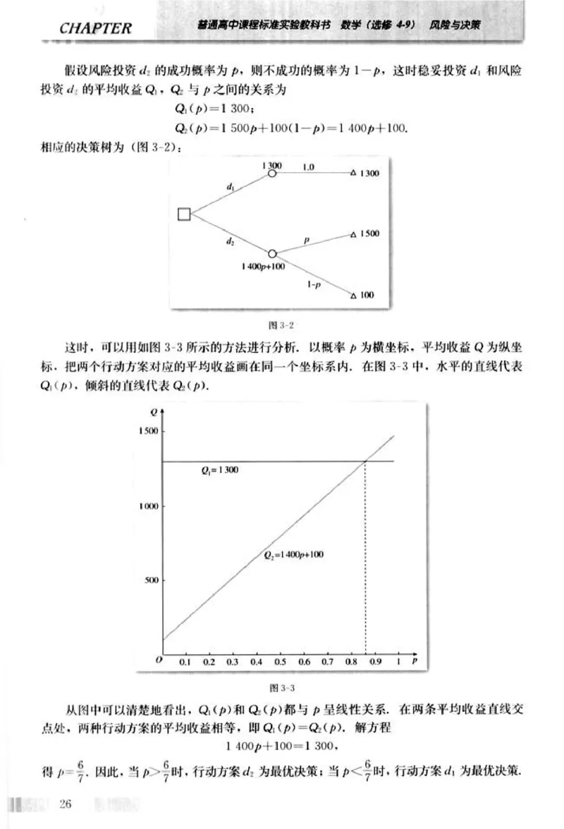 高中数学A版选修4-9风险与决策_高中课本电子全科人教版语数英政历地物化生必修选修全套课本PPT_高中数学A版