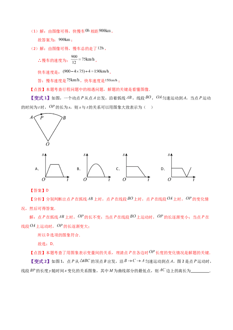专题19.1变量与函数（知识梳理与考点分类讲解）-（人教版）_初中数学_八年级数学下册（人教版）_专题突破练习-V4