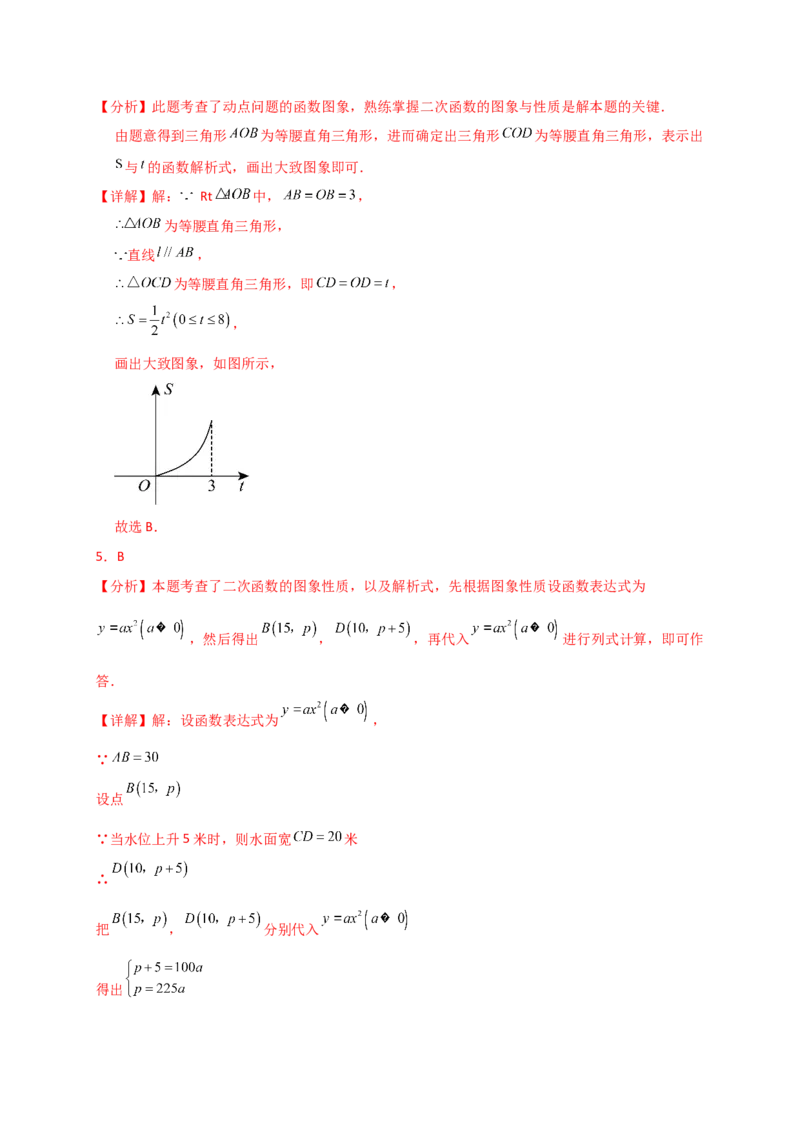 专题22.15实际问题与二次函数（专项练习）（基础练）-（人教版）_初中数学_九年级数学上册（人教版）_专题突破练习-V4_2025版