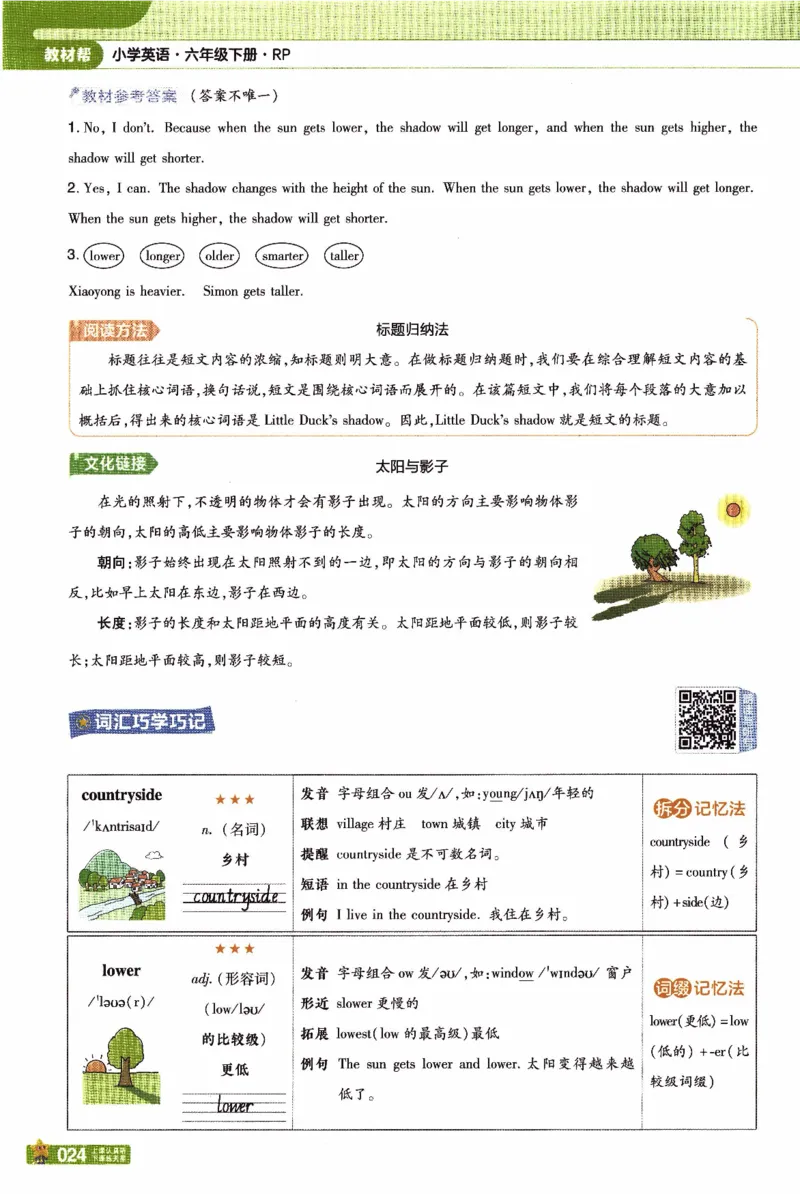 2026春《教材帮》人教英语PEP6下_21练习题+试卷合集多套完整版_-26春《教材帮》_3-6下册_26春六下新课预习英语