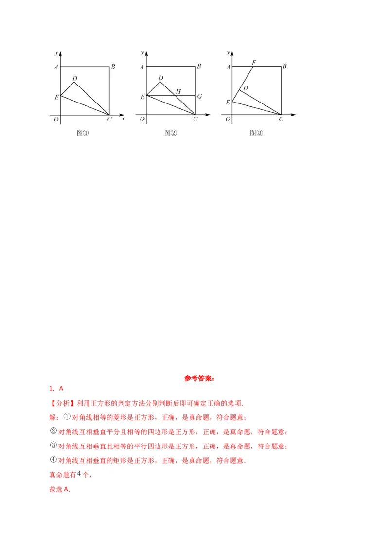 专题18.24正方形（分层练习）（提升练）-（人教版）_初中数学_八年级数学下册（人教版）_专题突破练习-V4