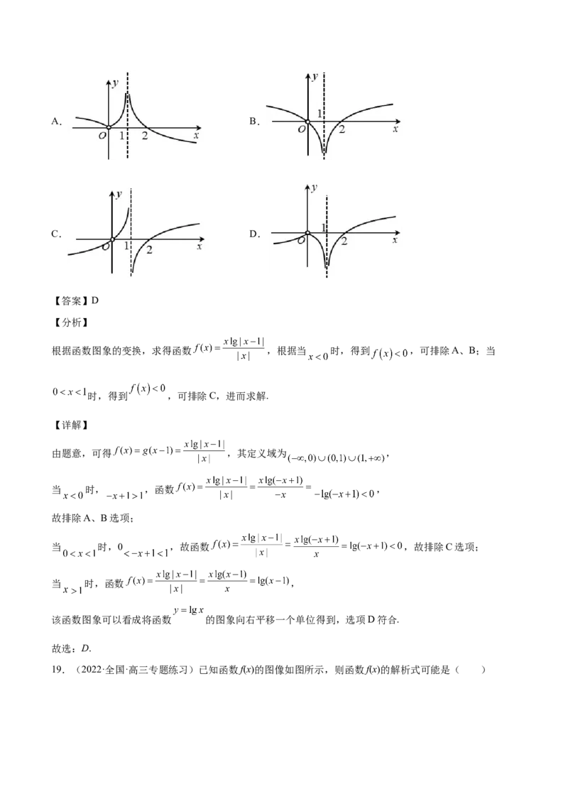 第04讲函数的图象（解析版）_2.2025数学总复习_赠品通用版（老高考）复习资料_一轮复习_通用版2023届数学高考一轮教案（Word版，含解析）