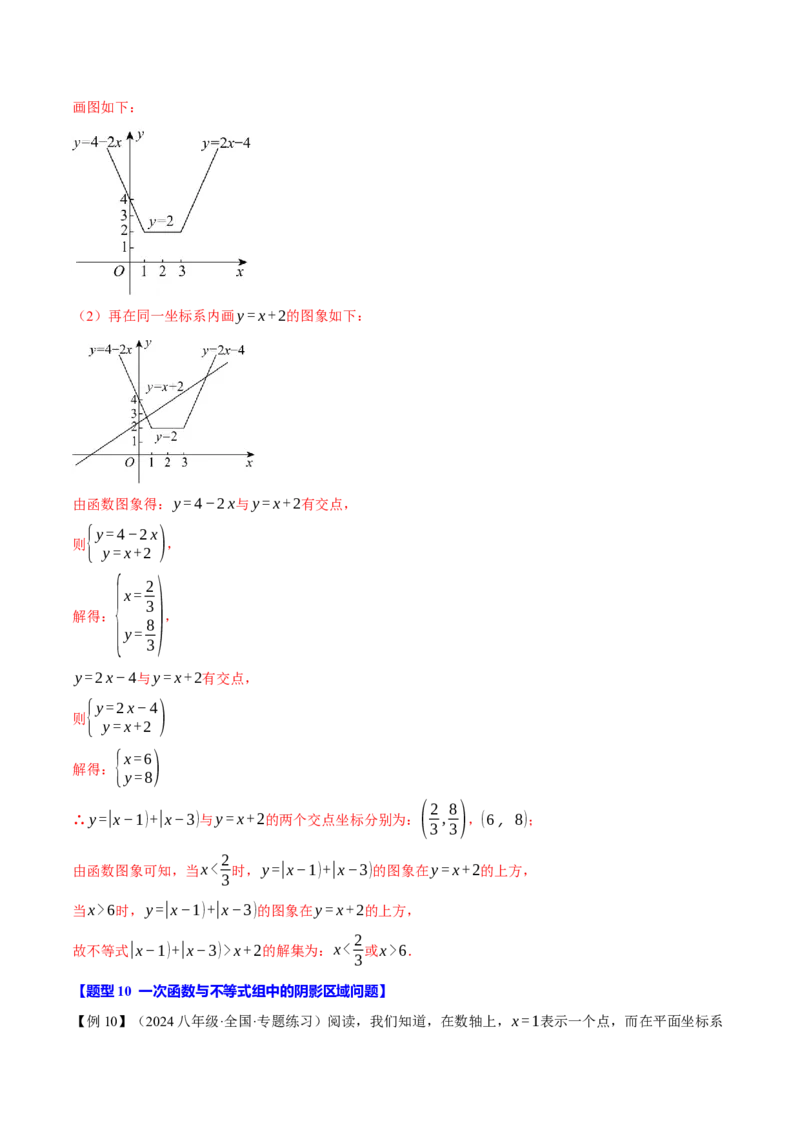 专题19.4一次函数与方程、不等式之间的关系（十大题型）（举一反三）（人教版）（教师版）_初中数学_八年级数学下册（人教版）_母题专项-U66_2025版