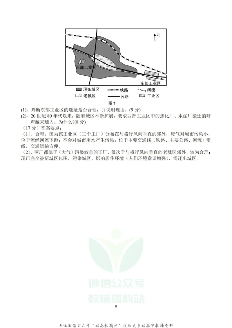 大题地理非选择题的几个模板_高中全科精选资料包_地理精选资料包_解题技巧