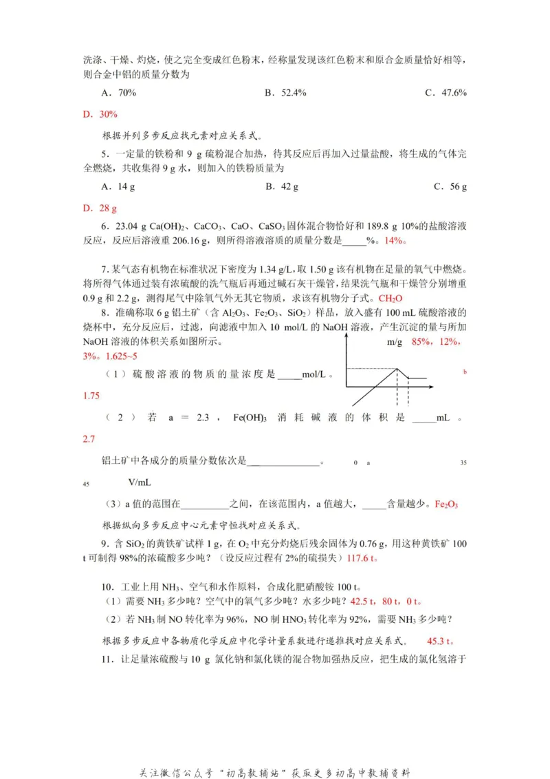 高考化学计算的解题方法与技巧_高中全科精选资料包_化学精选资料包_解题技巧