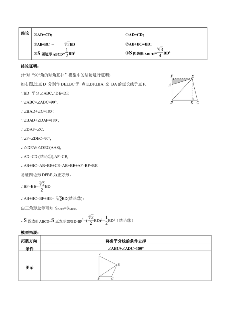 专题18.7四边形中的七大模型（举一反三）（人教版）（学生版）_初中数学_八年级数学下册（人教版）_母题专项-U66_2025版