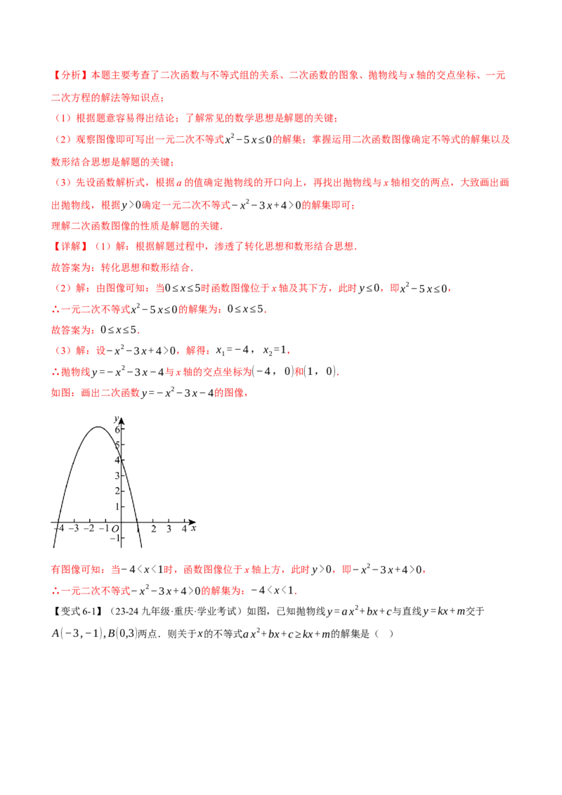 专题22.4二次函数与一元二次方程（九大题型）（举一反三）（人教版）（教师版）_初中数学_九年级数学上册（人教版）_母题专项-U66_2025版