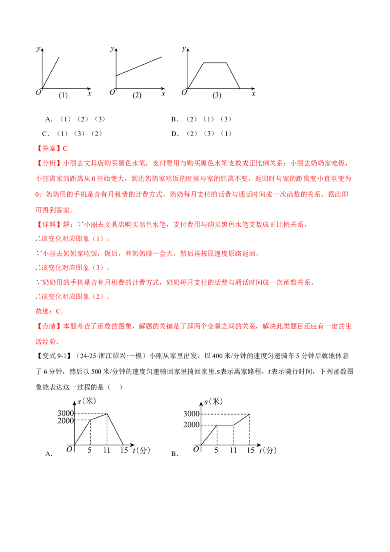 专题19.1函数（十大题型）（举一反三）（人教版）（教师版）_初中数学_八年级数学下册（人教版）_母题专项-U66_2025版