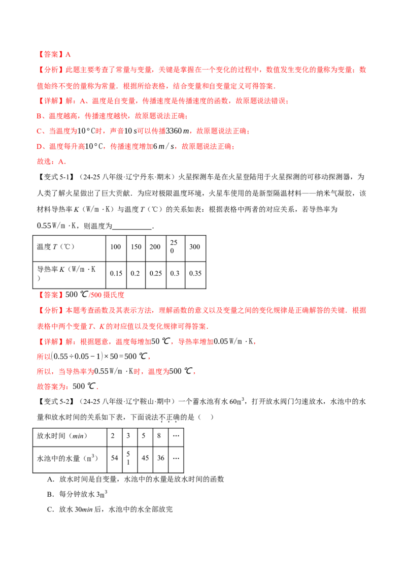 专题19.1函数（十大题型）（举一反三）（人教版）（教师版）_初中数学_八年级数学下册（人教版）_母题专项-U66_2025版