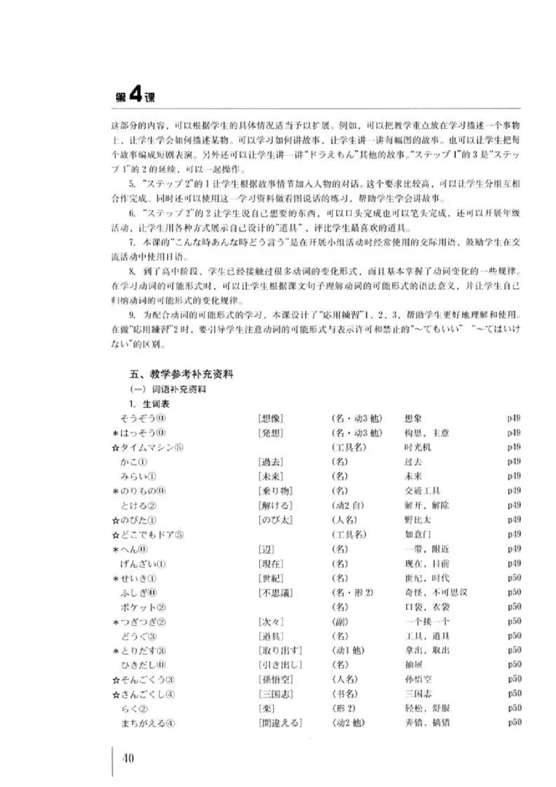 教师用书1_高中课本电子全科人教版语数英政历地物化生必修选修全套课本PPT_高中日语_4.人教版高中日语教材