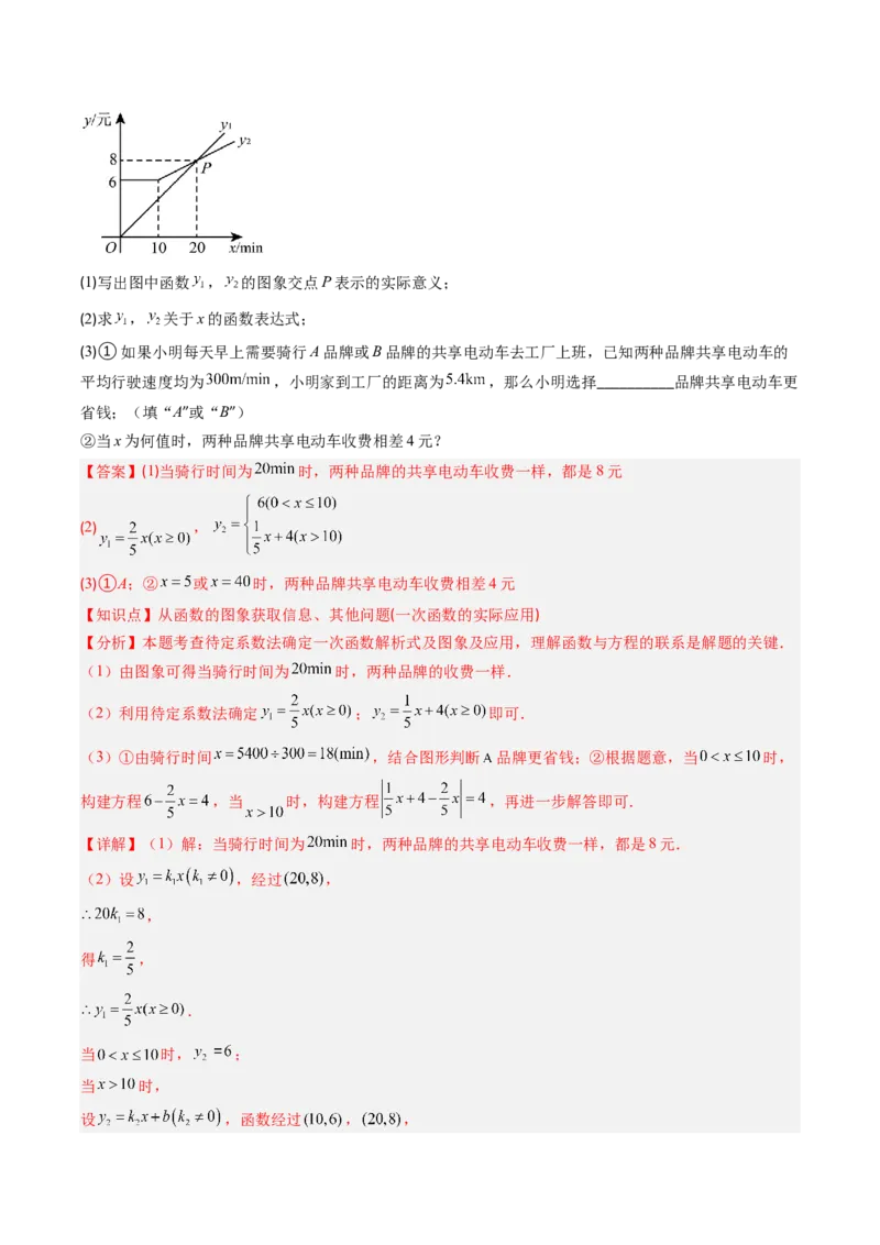 专题18一次函数的实际应用问题四种考法（教师版）_初中数学_八年级数学下册（人教版）_压轴题攻略-V9_2025版