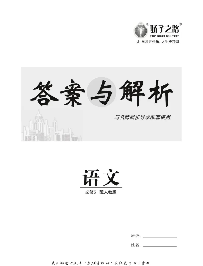 名师同步导学语文人教版必修5_名师同步导学_高中语文