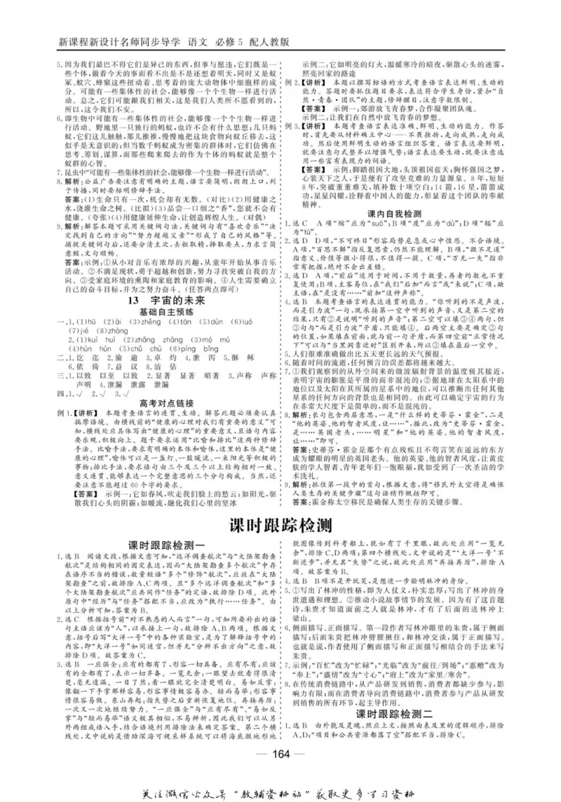 名师同步导学语文人教版必修5_名师同步导学_高中语文