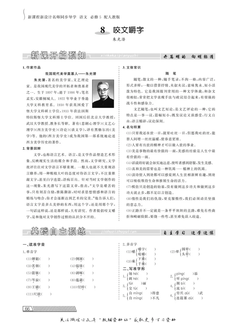 名师同步导学语文人教版必修5_名师同步导学_高中语文