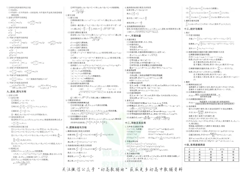衡中高中数学必备公式整理_高中全科精选资料包_数学精选资料包_资料干货
