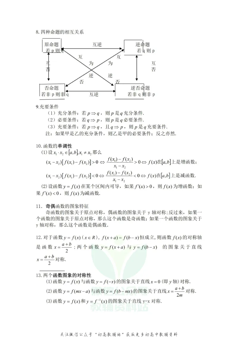 高中数学常用公式及常用理论(非常有用)_高中全科精选资料包_数学精选资料包_资料干货