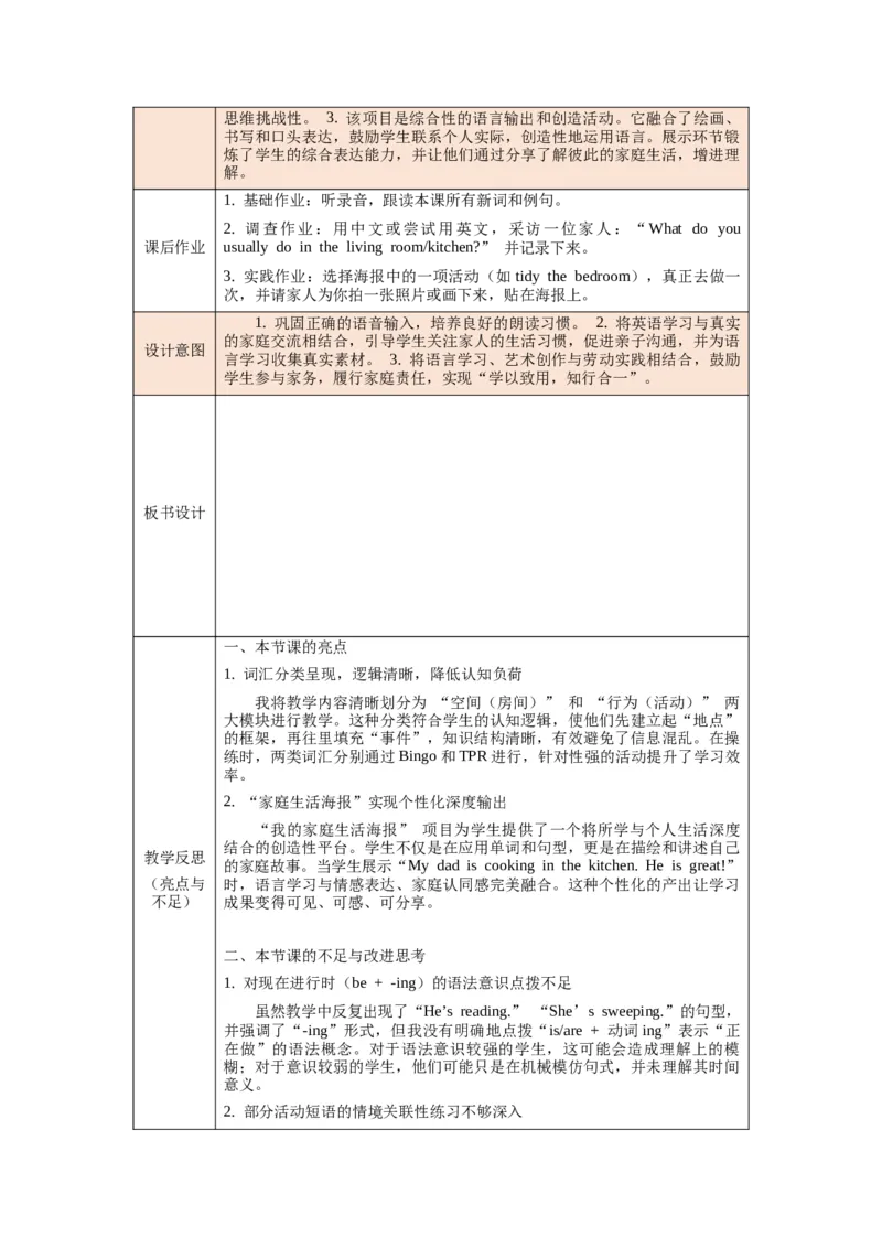 四下Unit2Familyrules单元整体教学设计_00单元整体教学设计完整版