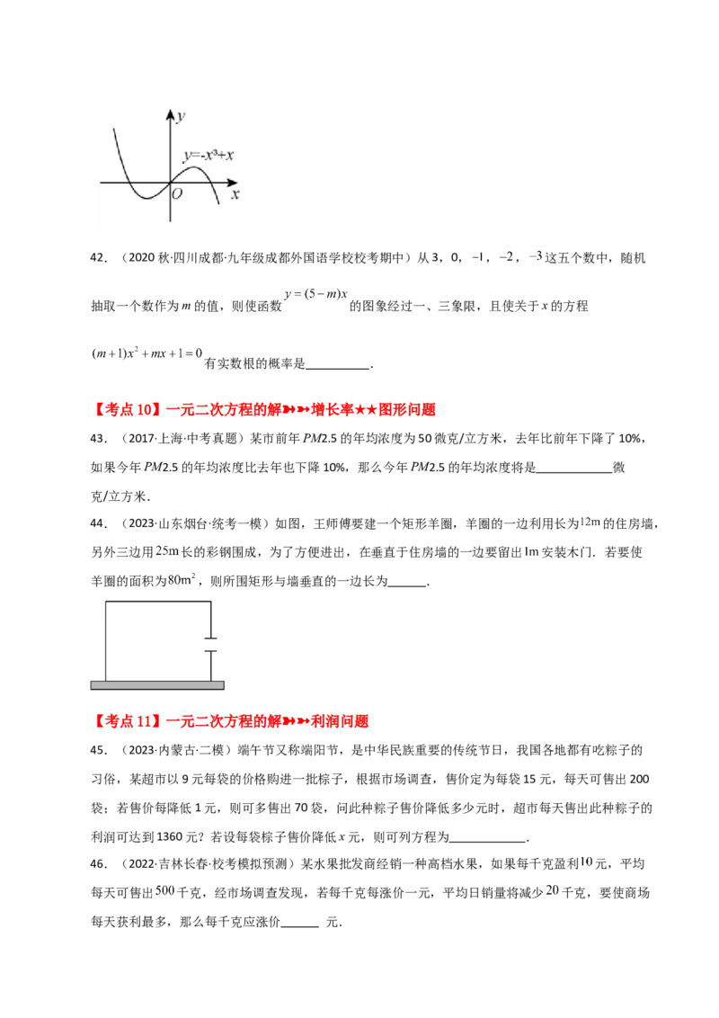 专题21.28一元二次方程（中考常考考点分类专题）（提升练）-（人教版）_初中数学_九年级数学上册（人教版）_专题突破练习-V4_2024版