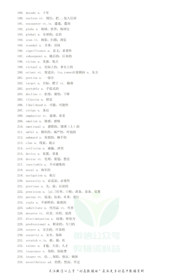 完形填空300个完形填空高频词，别丢分在词汇上_高中全科精选资料包_英语精选资料包_资料干货