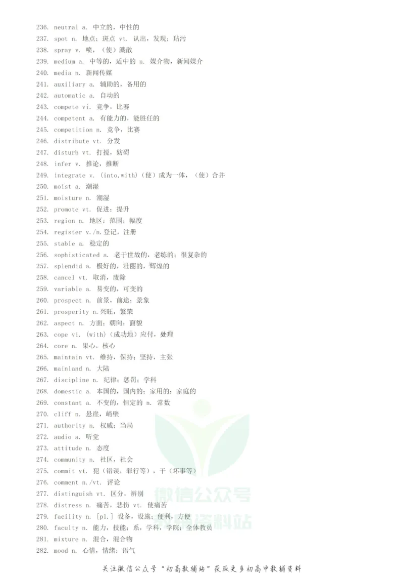 完形填空300个完形填空高频词，别丢分在词汇上_高中全科精选资料包_英语精选资料包_资料干货